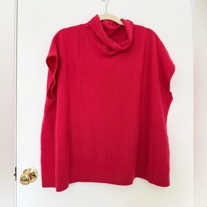 CASHMERE Vibrant Red Cowl Neck Sweater